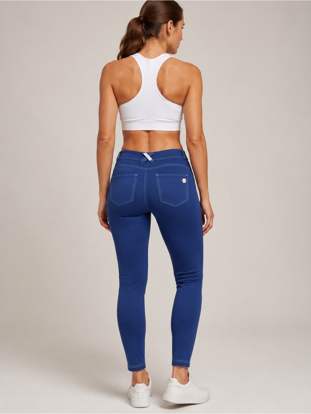 Freddy Wr.Up Blue High-Rise Skinny Active leggings Pants Sz M